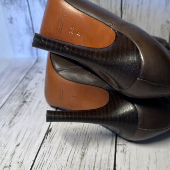 Coach Messina Women Leather & Jacquard Signature C Almond toe Ankle bootie 7.5 - Picture 14 of 14